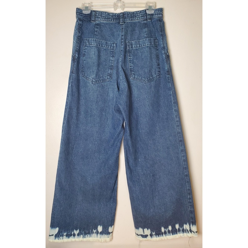 Rachel Comey Tie Dye Dip Wide Leg High Rise Frayed‎ Hem Boho Hippie Festival 6 - Picture 2 of 11